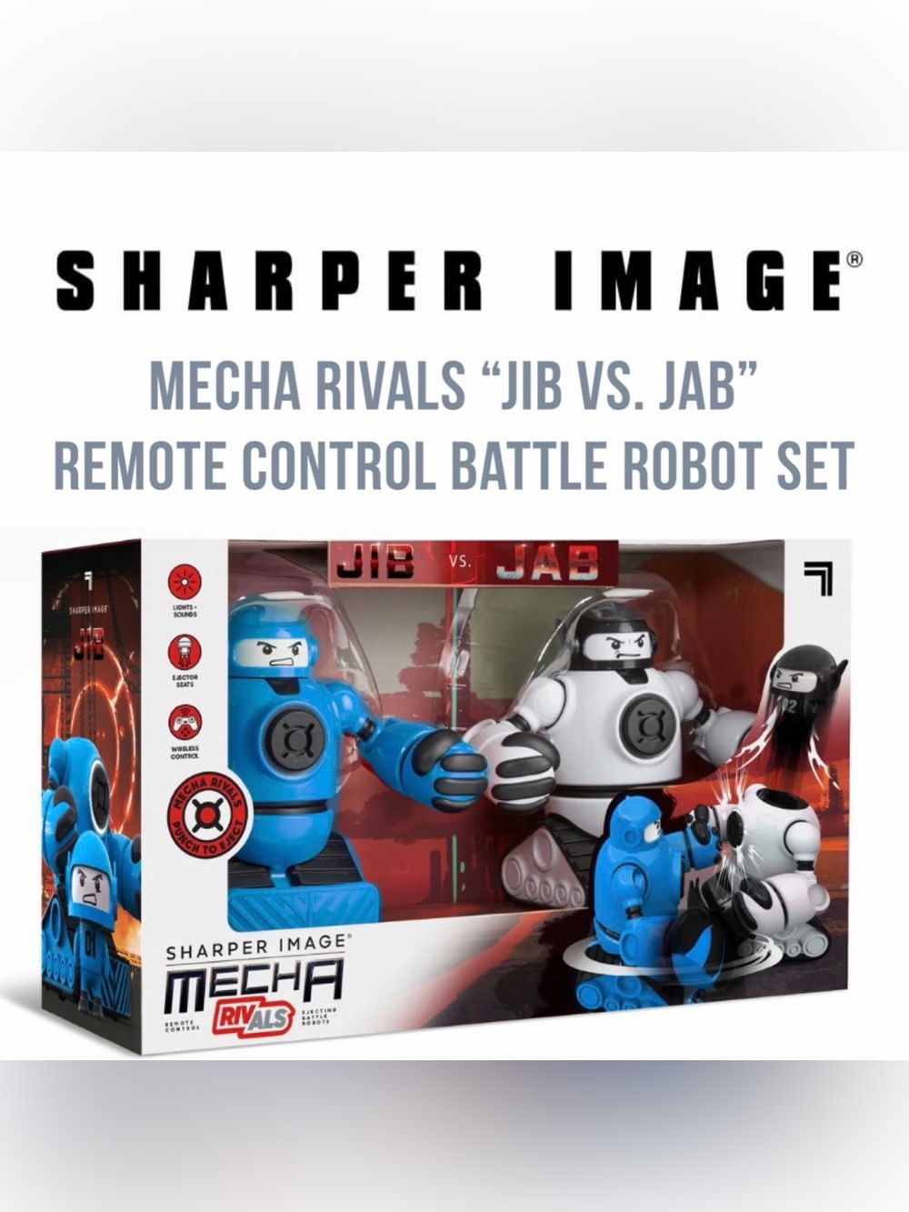 Sharper Image Mecha Rivals Jib vs. Jab remote control battle robot set - New